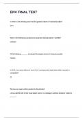 ENV FINAL TEST questions and answers&period;