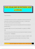 CNN EXAM 2025 QUESTIONS AND ANSWERS