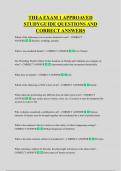THEA EXAM 1 APPROAVED  STUDYGUIDE QUESTIONS AND  CORRECT ANSWERS
