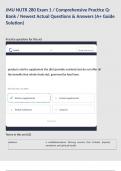 JMU NUTR 280 Exam 1 &sol; Comprehensive Practice Q-Bank &sol; Newest Actual Questions & Answers &lpar;A&plus; Guide Solution&rpar;  