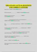 THEA EXAM 1 ACTUAL QUESTIONS  AND CORRECT ANSWERS