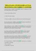 THEA EXAM 1 STUDYGUIDE ACTUAL  QUESTIONS AND CORRECT ANSWERS