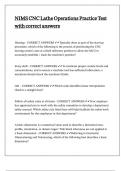 NIMS CNC Lathe Operations Practice Test with correct answers