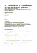 BIO 163 Final Exam Study Guide Study Questions and verified solutions