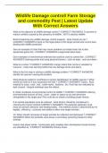 Wildlife Damage control&sol; Farm Storage and commodity Pest &vert; Latest Update With Correct Answers