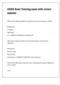 HERS Rater Training exam with correct answers