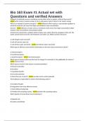 Bio 163 Exam &num;1 Actual set with Questions and verified Answers