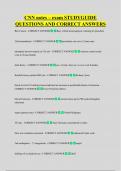 CNN notes &ndash; exam STUDYGUIDE  QUESTIONS AND CORRECT ANSWERS