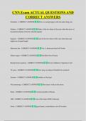 CNN Exam ACTUAL QUESTIONS AND  CORRECT ANSWERS