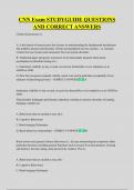 CNN Exam STUDYGUIDE QUESTIONS  AND CORRECT ANSWERS
