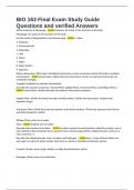 BIO 163 Final Exam Study Guide Questions and verified Answers