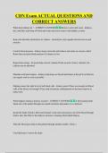 CDN Exam ACTUAL QUESTIONS AND  CORRECT ANSWERS