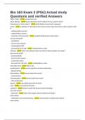 Bio 163 Exam 2 &lpar;PSU&rpar; Actual study Questions and verified Answers