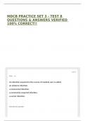 MDCB PRACTICE SET 3 - TEST 8 QUESTIONS & ANSWERS VERIFIED 100&percnt; CORRECT&excl;&excl;