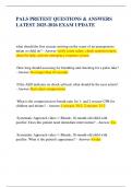 PALS PRETEST QUESTIONS & ANSWERS LATEST 2025-2026 EXAM UPDATE 