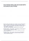 GCU PATHO FINAL BIO 322 EXAM WITH ACCURATE SOLUTIONS