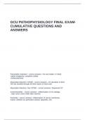 GCU Pathophysiology final exam- Cumulative