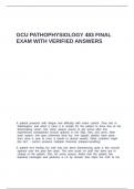 GCU PATHOPHYSIOLOGY 483 FINAL EXAM WITH VERIFIED ANSWERS