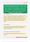 Designated Representative OSSF 2025  UPDATE&vert; COMPREHENSIVE QUESTIONS  AND VERIFIED ANSWERS &lpar;COMPLETE  SOLUTIONS&rpar; GUARANTEED SUCCESS  &vert;GRADE A&plus;&excl;&excl; &lpar;100&percnt; ACCURATE&rpar; GET IT  RIGHT&excl;&excl; Already Graded