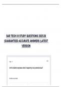 SAR TECH III STUDY QUESTIONS 202526 &vert;GUARANTEED ACCURATE ANSWERS &vert;LATEST VERSION 