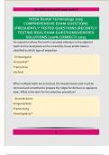 HOSA Dental Terminology 2025  COMPREHENSIVE EXAM QUESTIONS  &vert;FREQUENTLY TESTED QUESTIONS &vert;RECENTLY  TESTING REAL EXAM QUESTIONS&vert;VERIFIED  SOLUTIONS &lpar;100&percnt; CORRECT&rpar; 2025 