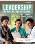 Test Bank Leadership and Nursing Care Management 7th Edition by Diane Huber M&period; Lindell Joseph ISBN&semi;9780323697118 All Chapters Fully Covered Complete Guide A&plus;&vert;&vert;NEWEST VERSION&vert;&vert;&period;