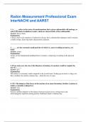 Radon Measurement Professional Exam InterNACHI and AARST