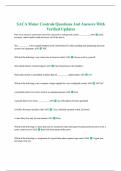 SACA Motor Controls Questions And Answers With Verified Updates