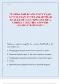 FLORIDA BAIL BONDS STATE EXAM  ACTUAL EXAM TEST BANK WITH 400  REAL EXAM QUESTIONS AND 100&percnt;  CORRECT VERIFIED ANSWERS  &lpar;GUARANTEED PASS&excl;&excl;&rpar;