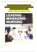 Test Bank For Leading and Managing in Nursing 7th Edition By Patricia S&period; Yoder- Wise&semi; Susan Sportsman &lpar;2023 - 2024&rpar;