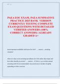 PAEA EOC EXAM, PAEA SUMMATIVE  PRACTICE 2025 BANK  VERSION  CURRENTLY TESTING COMPLETE  EXAM QUESTIONS WITH DETAILED  VERIFIED ANSWERS (100%  CORRECT ANSWERS) /ALREADY  GRADED A+
