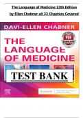 Test Bank - The Language of Medicine 13th Edition by Davi-Ellen Chabner&comma; All 22 Chapters Covered&comma; Verified Latest Edition