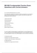 MS 900 Fundamentals Practice Exam Questions with Correct Answers&period;