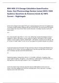 BSN HESI 215 Dosage Calculation Exam Practice Exam&comma; HESI Pharmacology Review EXAM &lpar;LATEST 2025&sol;2026 UPDATE&rpar; QUESTIONS AND ANSWERS &lpar;100&percnt; CORRECT&rpar; COMPLETE SOLUTION EXAM AND EXPLANATION &vert;  PASSED &vert; GRADE A&plus;&period;