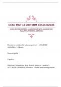 UCSD MGT 18 MIDTERM EXAM 202526 WITH GUARANTEED ACCURATE ANSWERS &vert;VERIFIED 