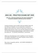 AIDA 181 - PRACTICE EXAMS SET 2025 WITH GUARANTEED ACCURATE ANSWERS &vert;VERIFIED &vert;LATEST VERSION