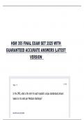 HSM 355 FINAL EXAM SET 2025 WITH GUARANTEED ACCURATE ANSWERS &vert;LATEST VERSION   