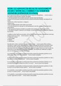 NURS 522 ADVANCED HEALTH ASSESSMENT EXAM 1 WITH ALL CORRECT & VERIFIED ANSWERS &lpar;UPDATED TO PASS&rpar;