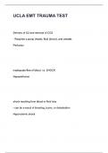 UCLA EMT TRAUMA TEST &lbrack;2025 EXAM&rsqb; ACTUAL QUESTIONS AND DETAILED ANSWERS &vert; 100&percnt; VERIFIED CORRECT &vert; GRADE A&plus;