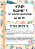 HED4809 Assignment 2 Memo &vert; Due July 2025