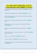151 Coffee TEST UPDATED  ACTUAL   Exam Questions and CORRECT Answers 