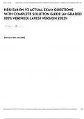 HESI Exit RN V3 ACTUAL EXAM QUESTIONS WITH COMPLETE SOLUTION GUIDE &lpar;A&plus; GRADED 100&percnt; VERIFIED&rpar; LATEST VERSION 2025&excl;&excl;