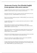 Wastewater Practice Test &lpar;Florida&rpar; English Exam questions with correct answers