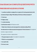D265 EXAM &lpar;243 COMPLETE QUESTIONS&rpar; WITH PRECISE DETAILED SOLUTIONS