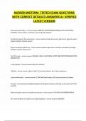 NUR509 MIDTERM  TESTED EXAM QUESTIONS WITH CORRECT DETAILED ANSWERS A&plus; VERIFIED LATEST VERSION
