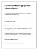 NUR 240 Exam 4 Neuro Iggy Questions with correct answers&comma;