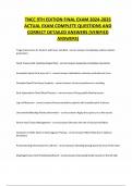TNCC 9TH EDITION FINAL EXAM 2024-2025 ACTUAL EXAM COMPLETE QUESTIONS AND CORRECT DETAILED ANSWERS &lpar;VERIFIED ANSWERS&rpar;