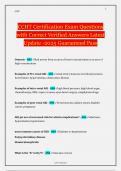 CCHT Certification Exam Questions with Correct Verified Answers Latest Update -2025 Guaranteed Pass&period;
