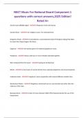 NBCT Music For National Board Component 1  questions with correct answers&comma;2025 Edition&excl; Rated A&plus;
