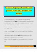 Colorado Property & Casualty - from practice exam 2025 Questions and Answers